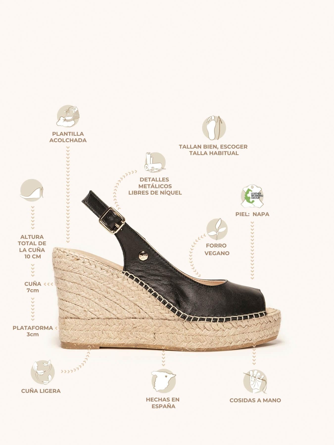 Clavel Cuña Alta Napa Negro