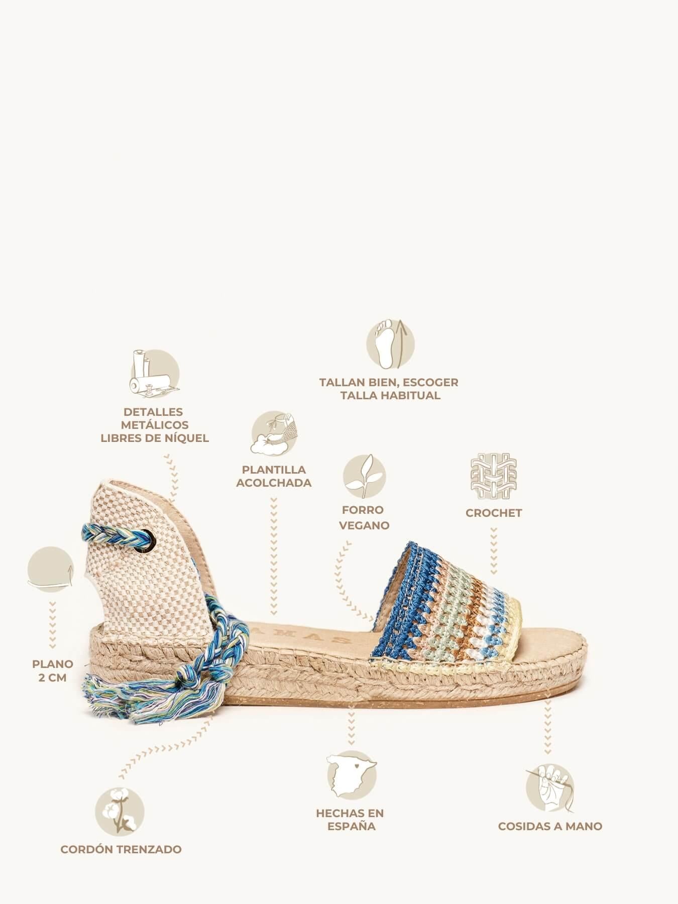 Aulaga Crochet Rayas Azul