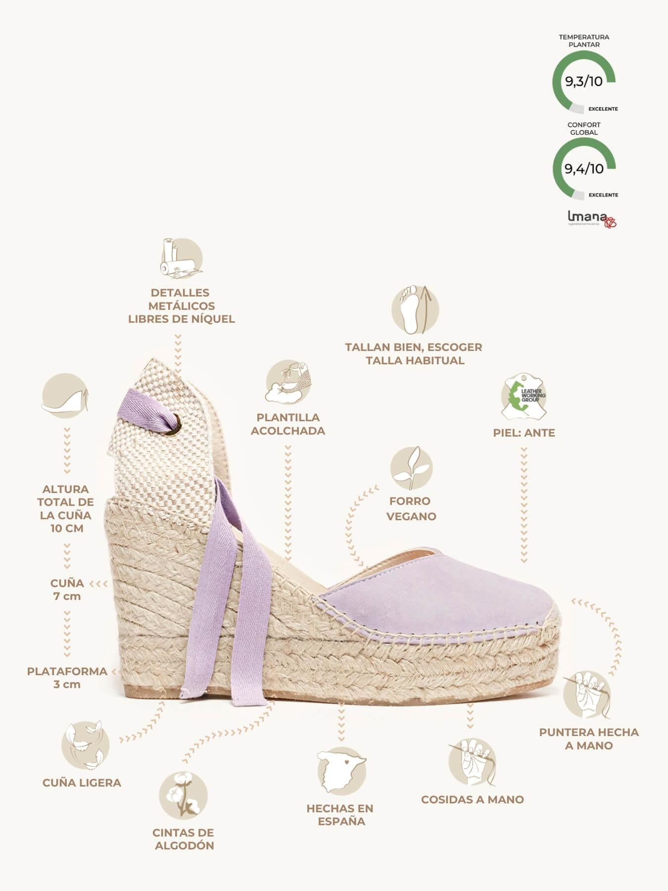 Romero Cuña Alta Ante Lila