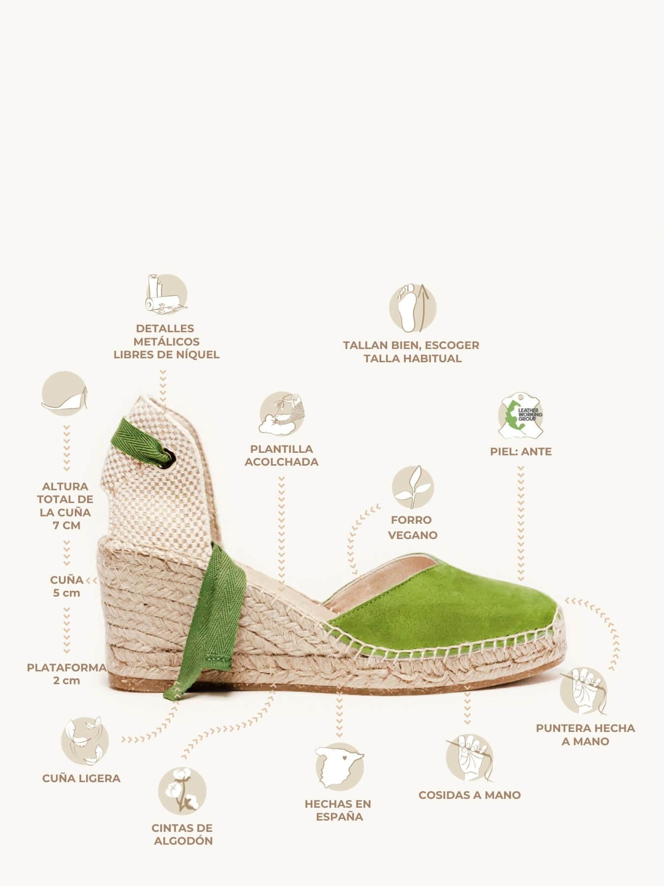 Romero Cuña 7 cm Ante Verde