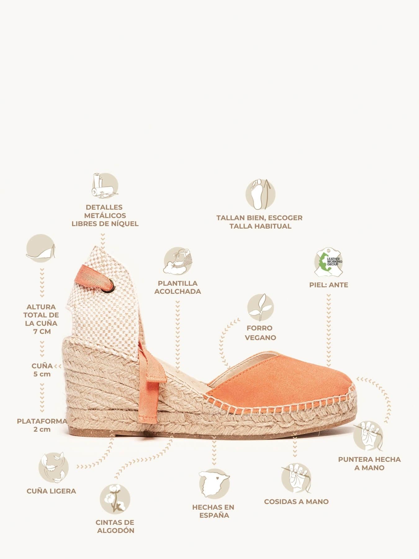 Romero Cuña 7 cm Ante Naranja