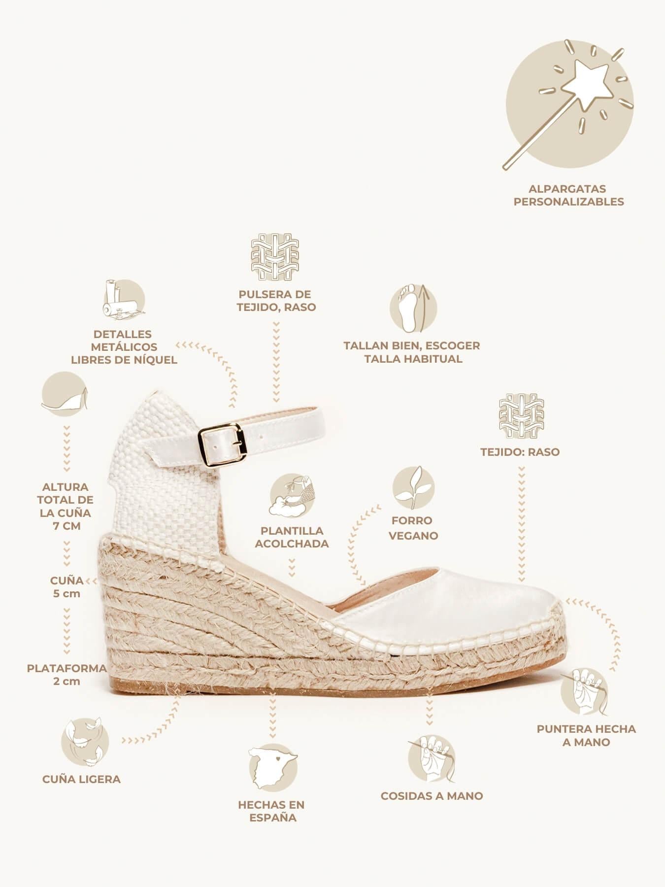 Dalia Cuña Media Raso Blanco