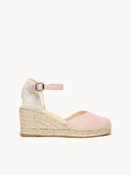 Jara Cuña 7 cm Ante Rosa Claro