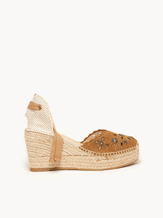 Romero Cuña 8 cm Serraje Marrón Claro