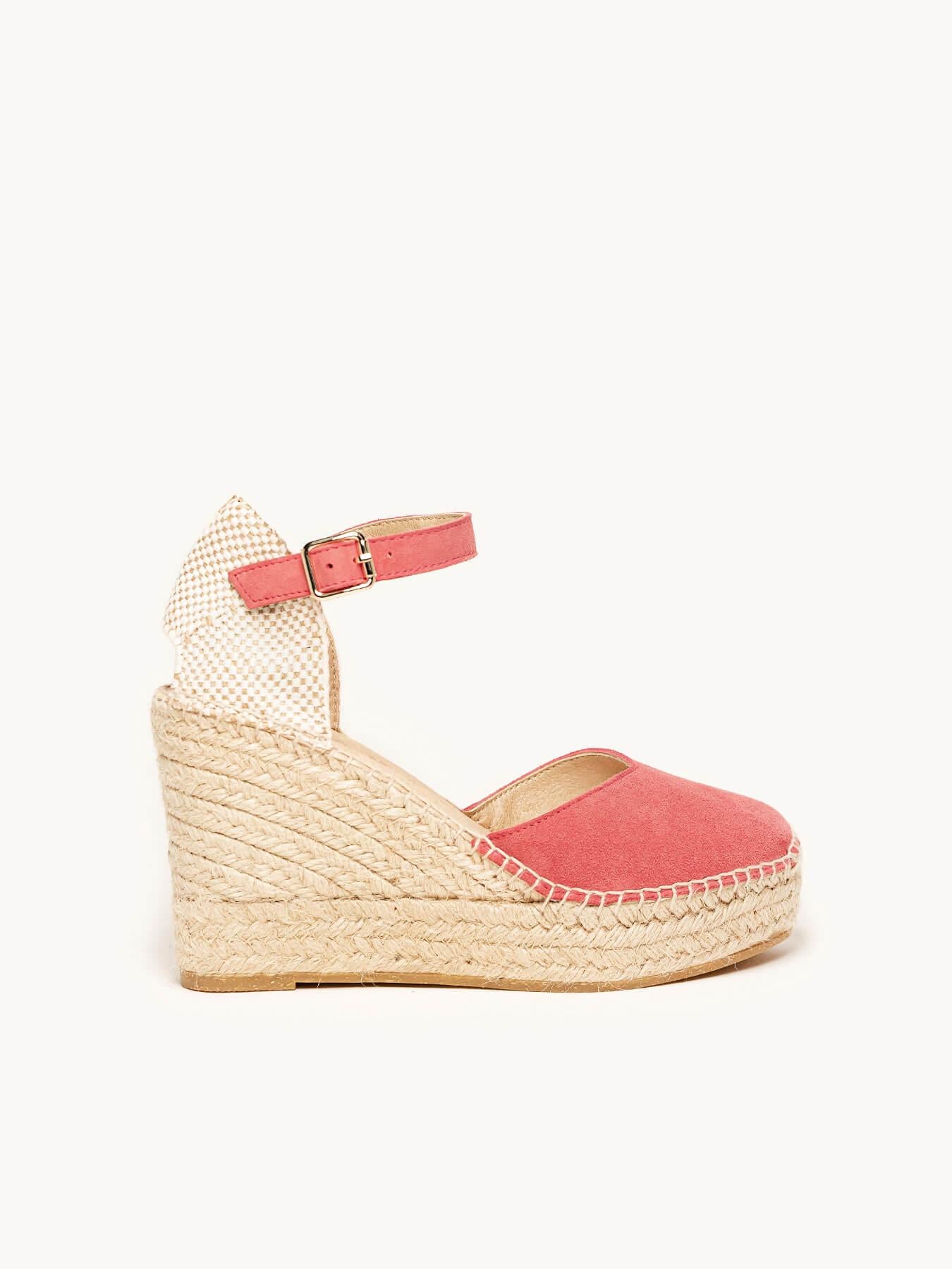Jara Cuña 10 cm Ante Rosa Oscuro