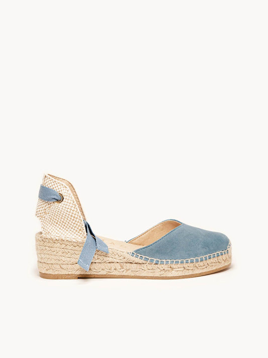 Romero Cuña 5 cm Ante Azul Jeans