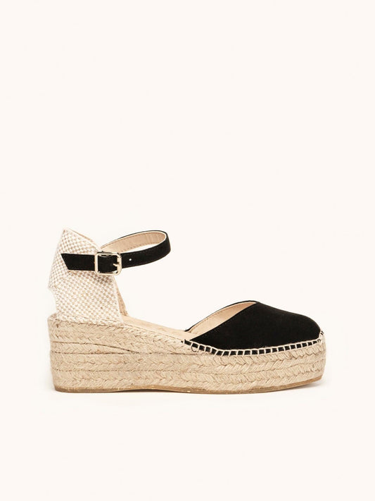 Jara Cuña 6 cm Ante Negro