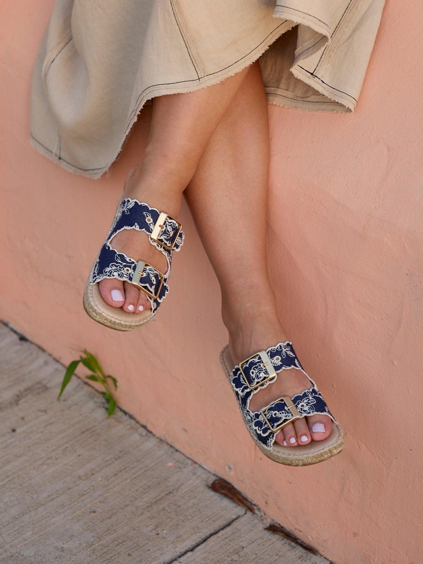 Girasol Bio Vaquero Bordado Marino