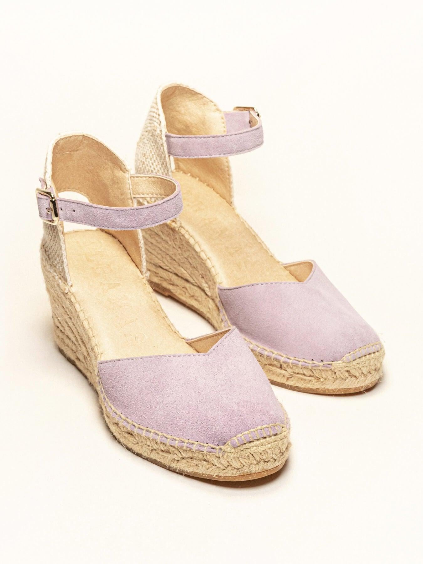 Jara Cuña 7 cm Ante Lila