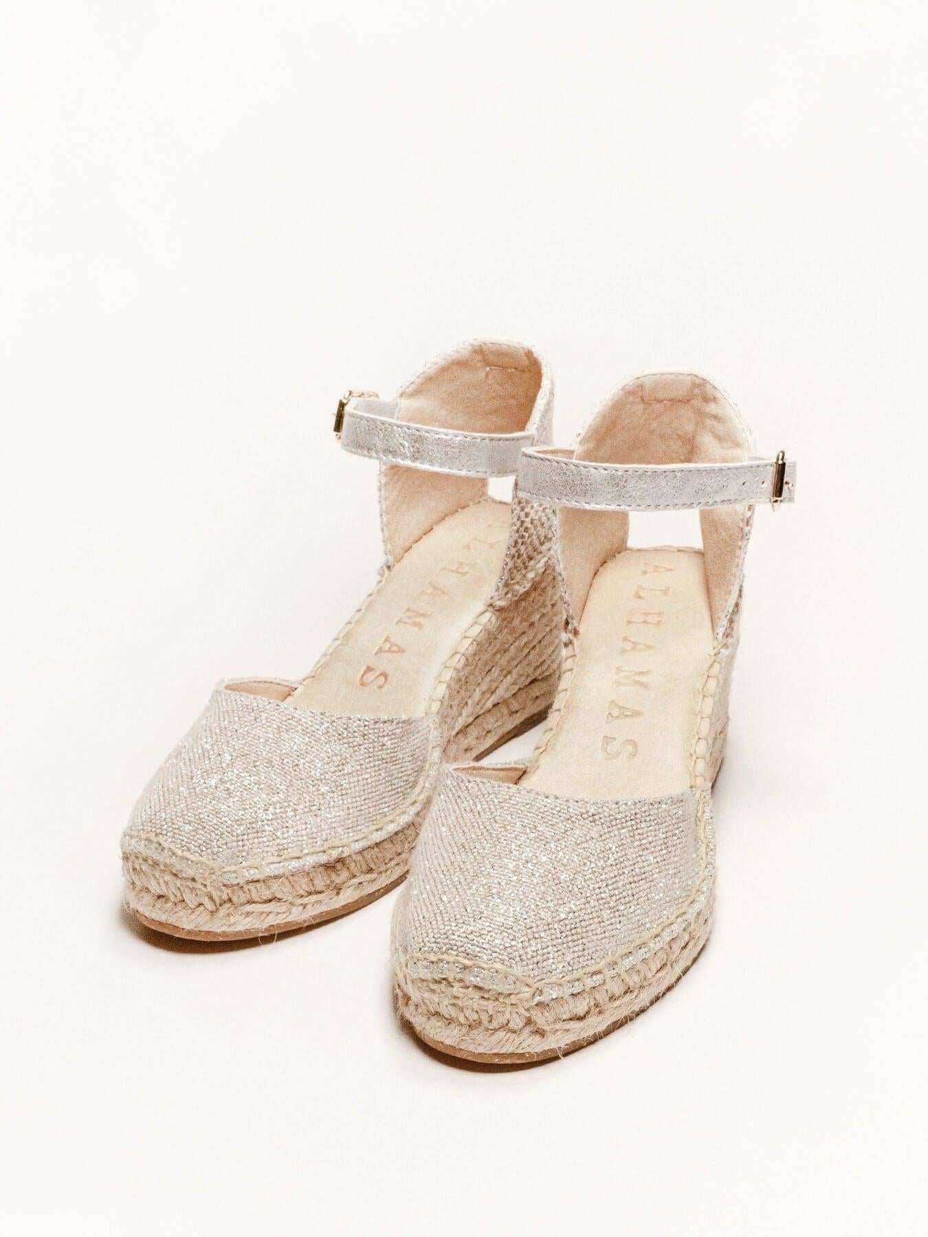 Dalia Cuña Media Lino Metal Plata