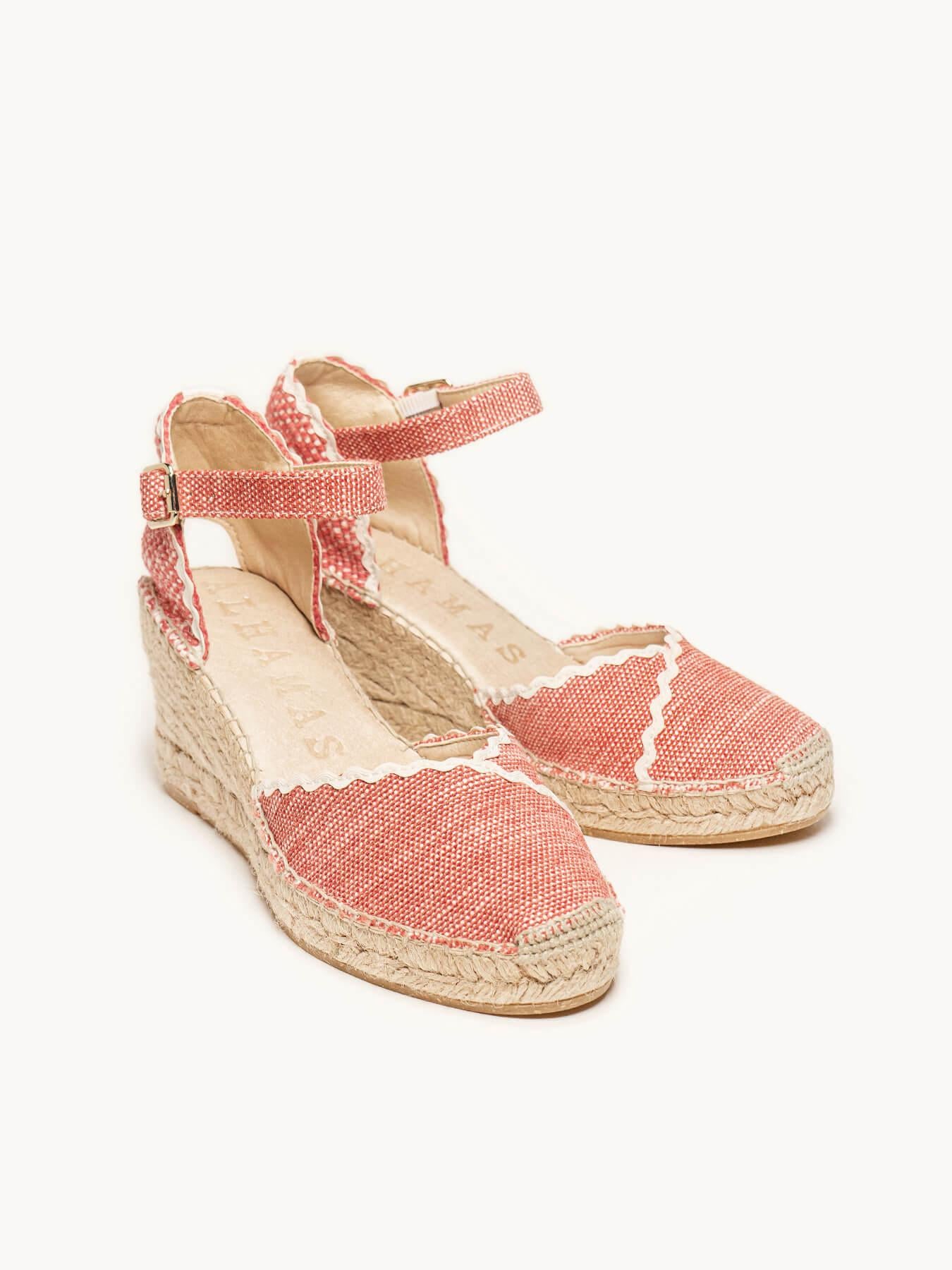 Jara Cuña 7 cm Lino Rojo