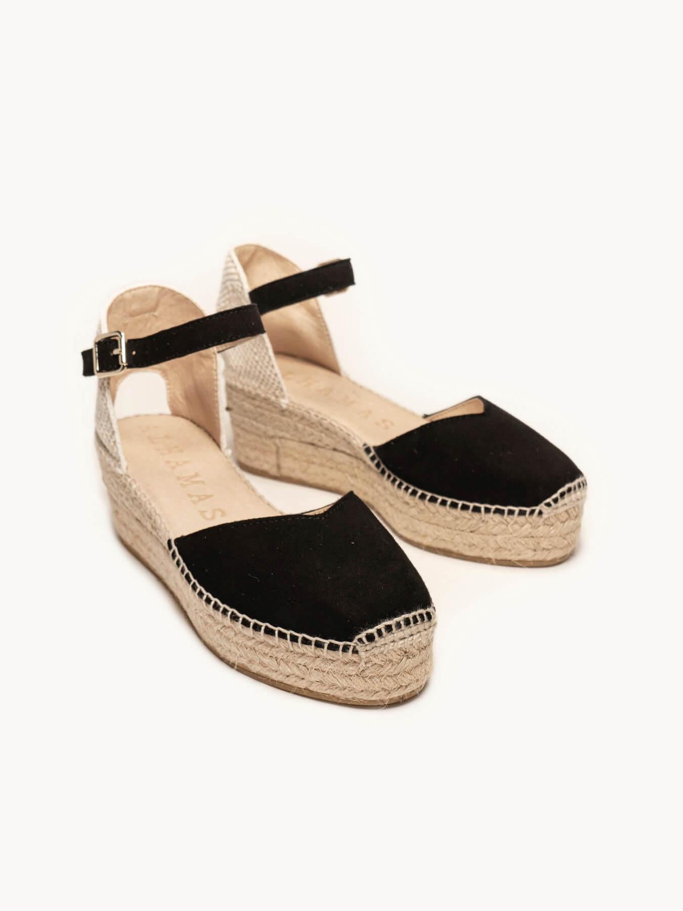 Jara Cuña 6 cm Ante Negro