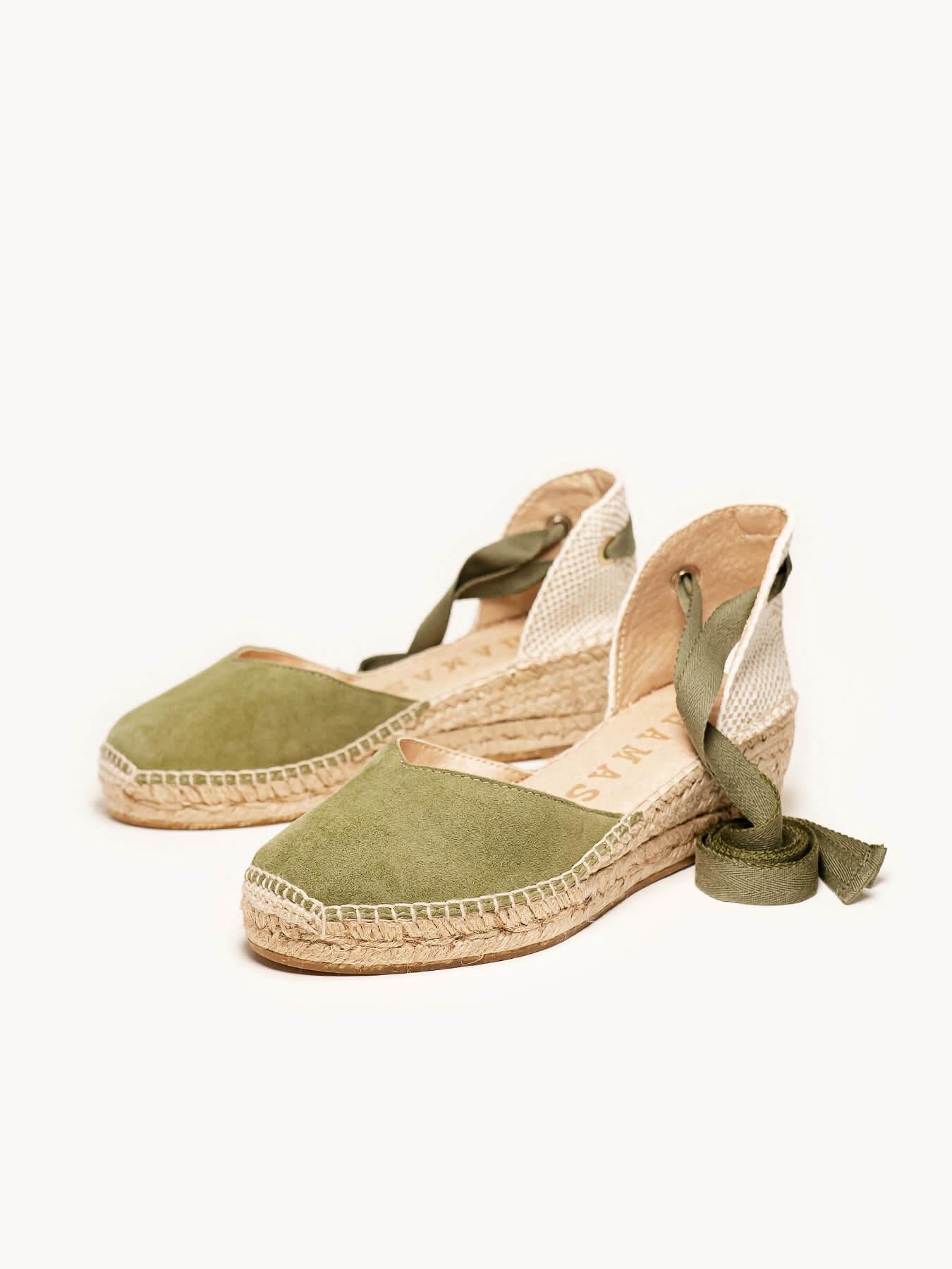 Romero Cuña 5 cm Ante Verde Kaki