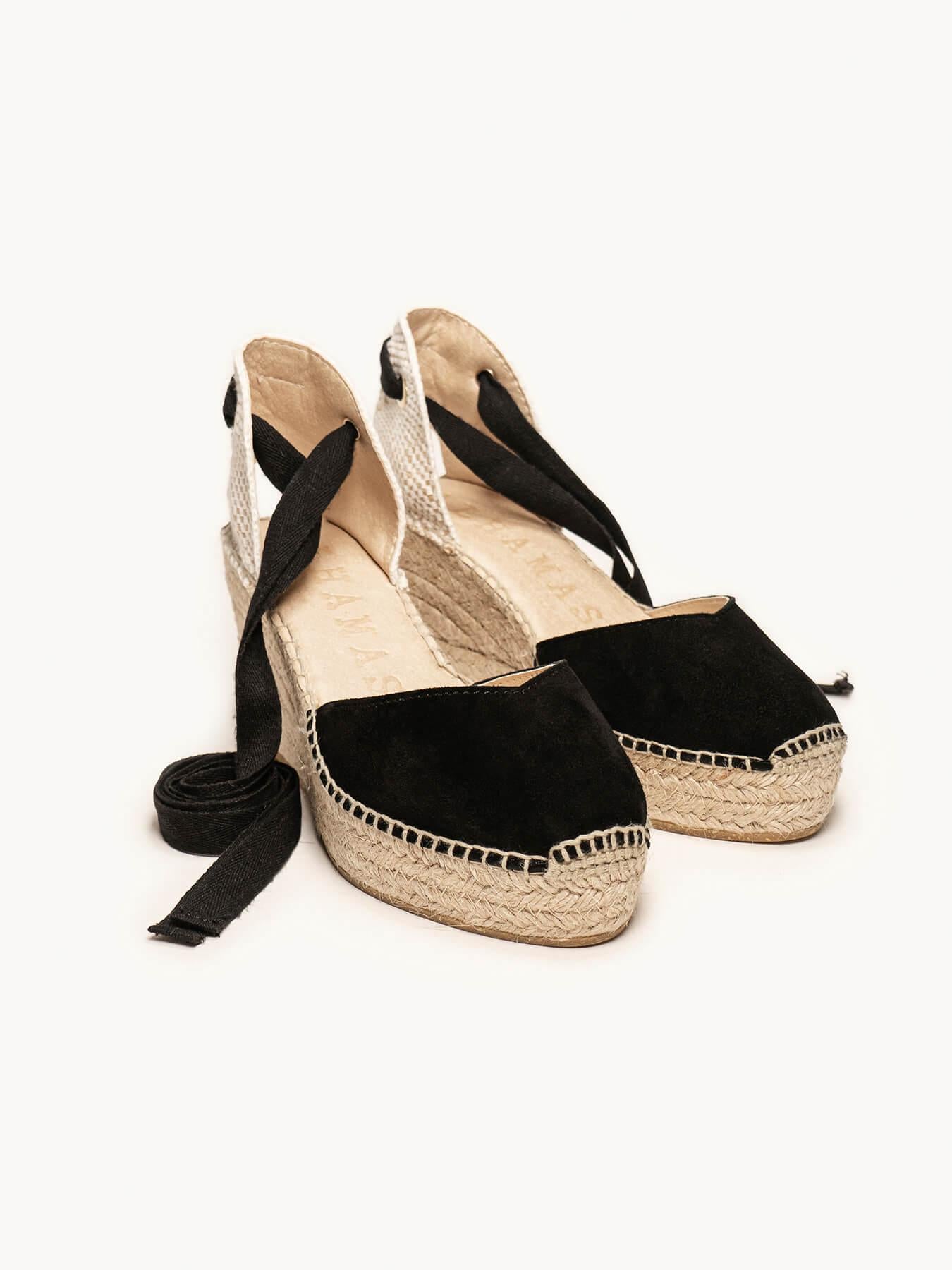 Romero Cuña 8 cm Ante  Negro