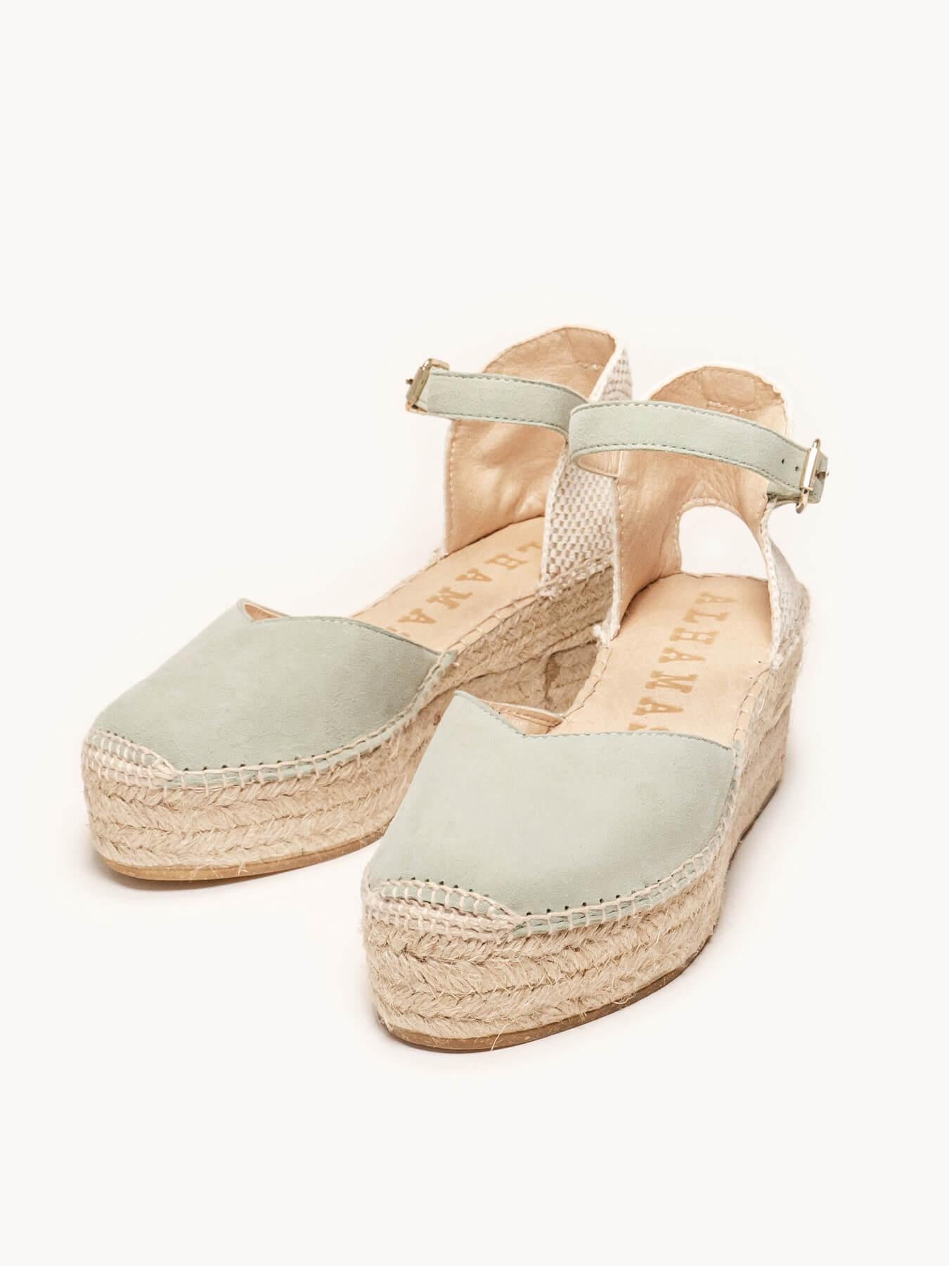 Jara Plataforma Ante Verde Claro