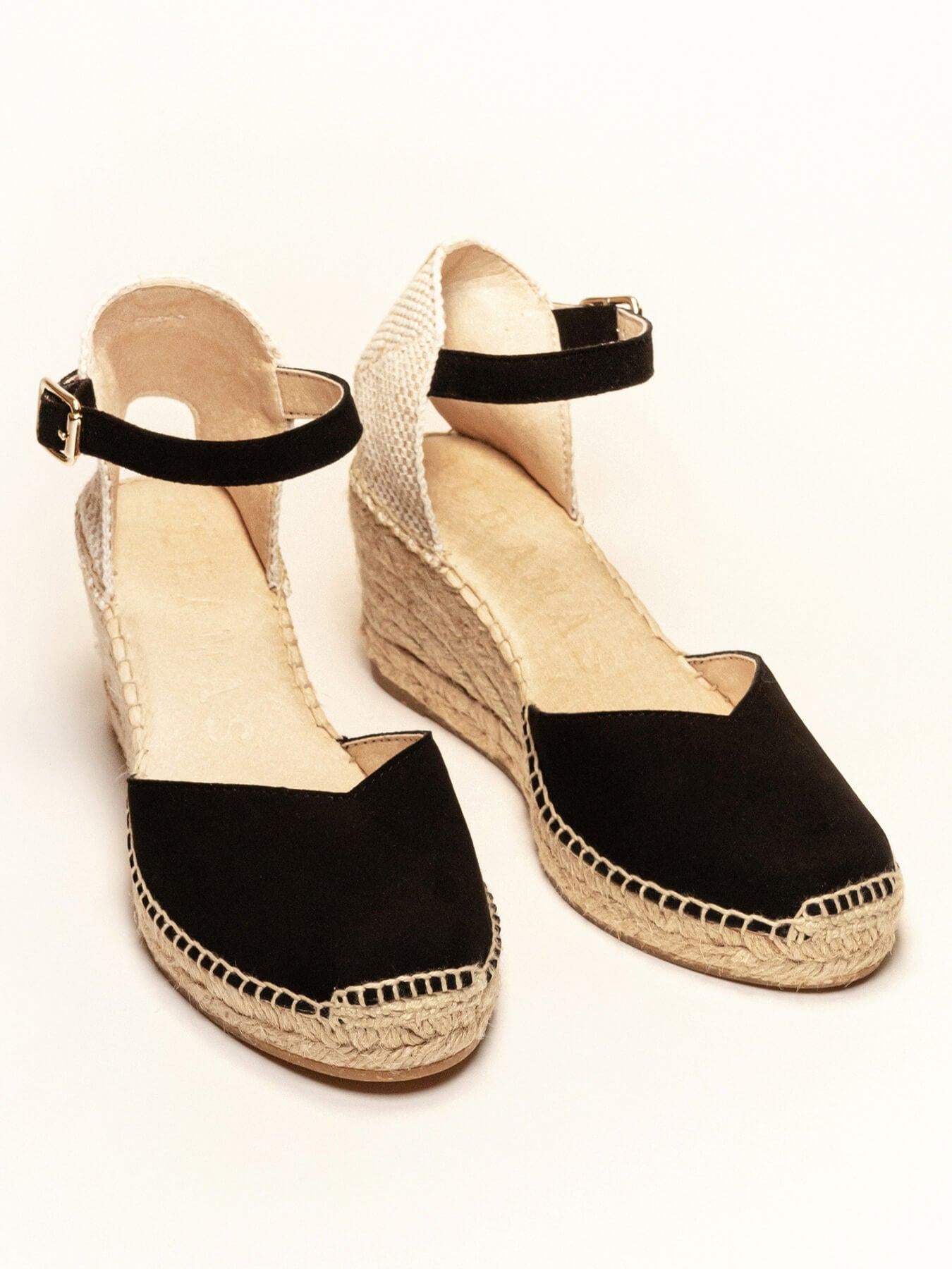 Jara Cuña 7 cm Ante Negro