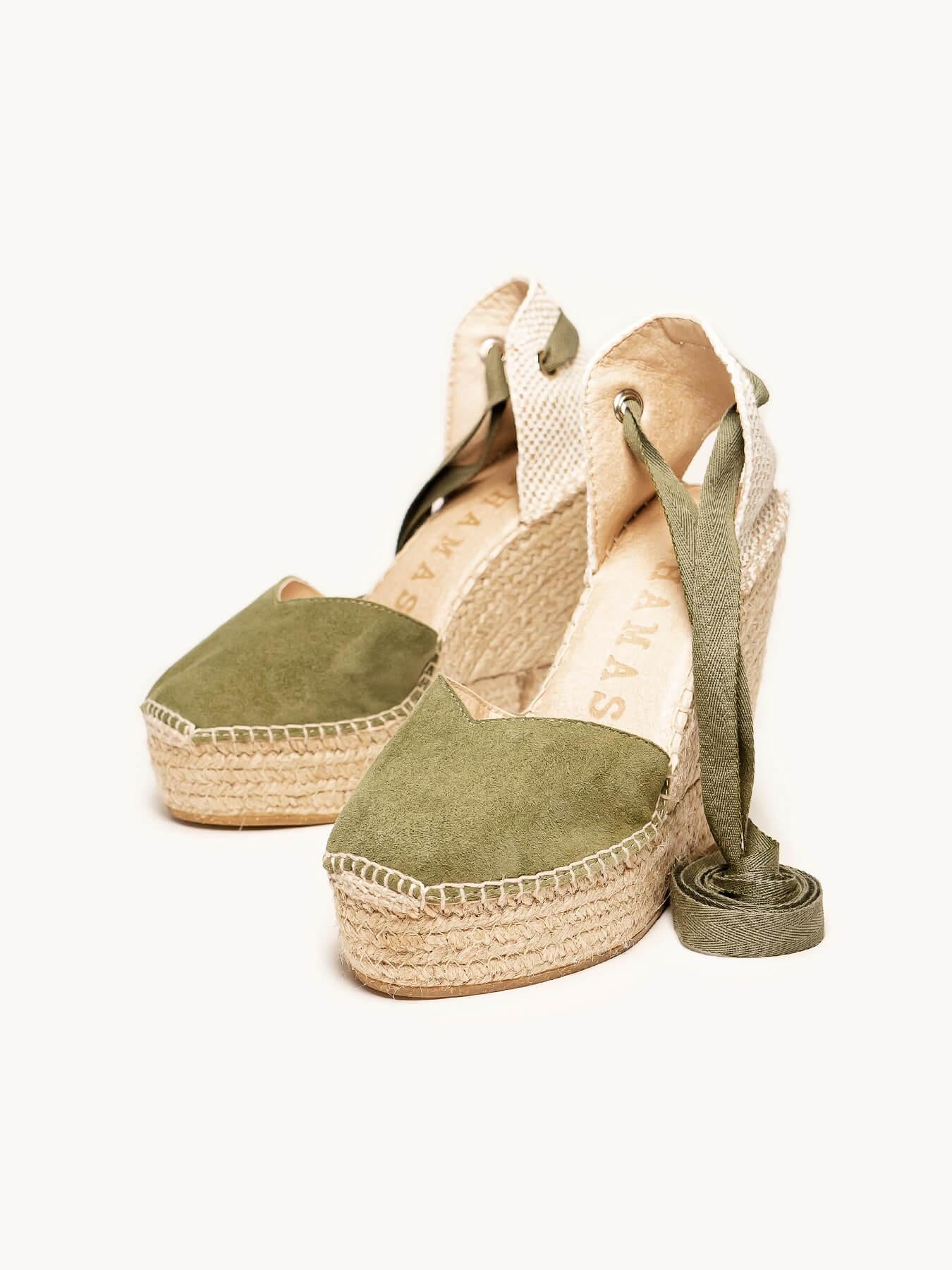 Romero Cuña 12 cm Ante Verde Kaki