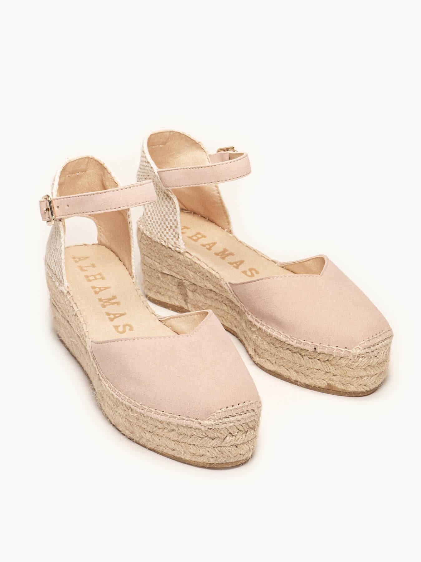 Jara Cuña 6 cm Ante Rosa Claro