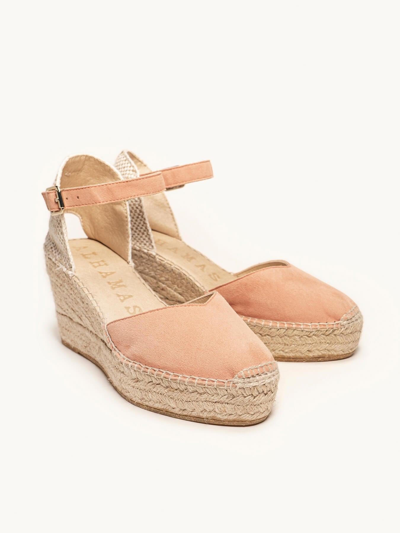 Jara Cuña 8 cm Ante Naranja Claro