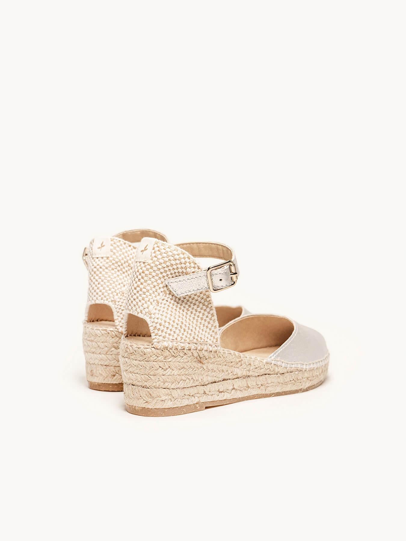 Jara Cuña Baja Ante Metal Plata