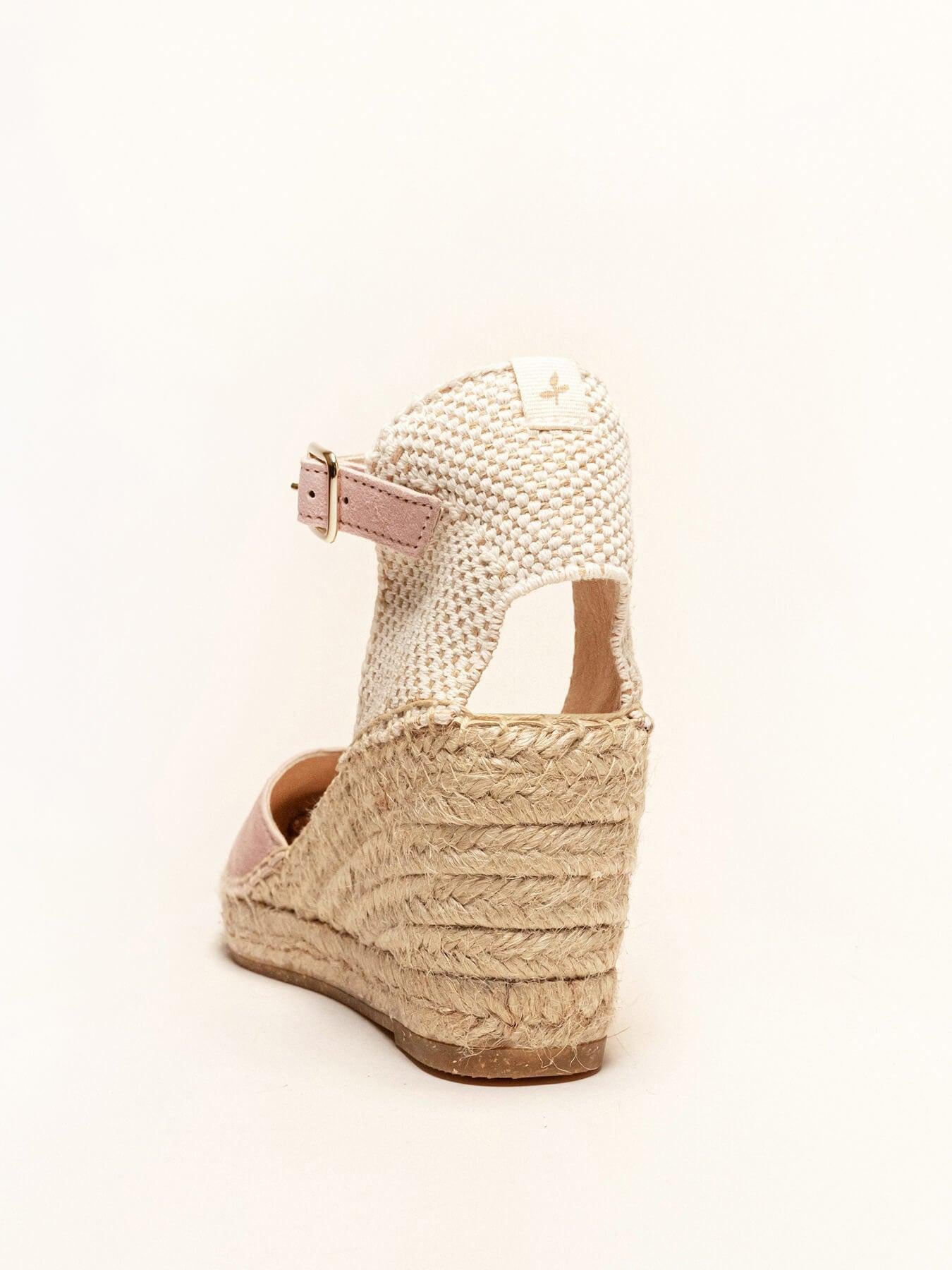 Jara Cuña 7 cm Ante Rosa Claro