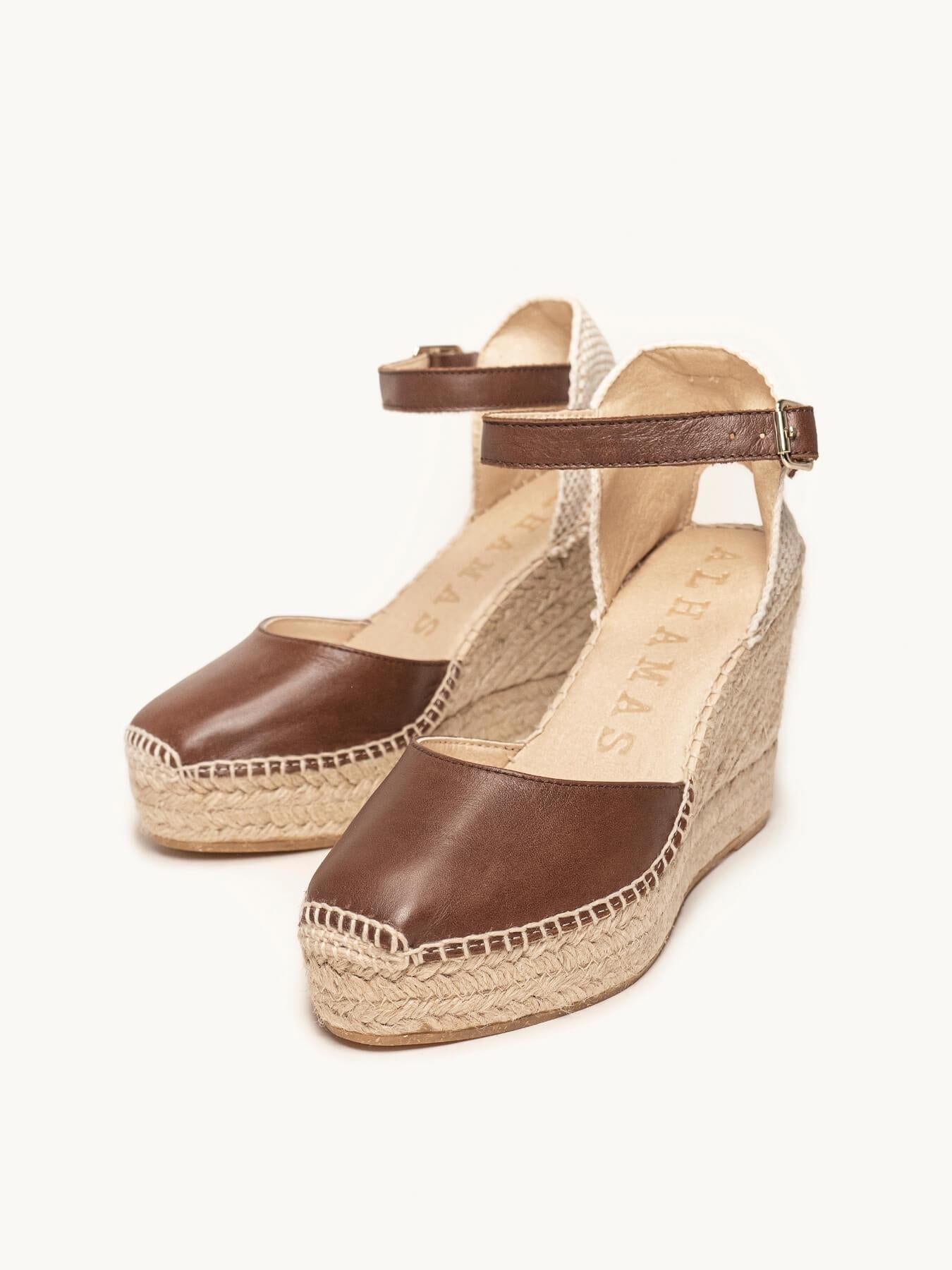 Marga Cuña 10 cm Napa Marrón Oscuro