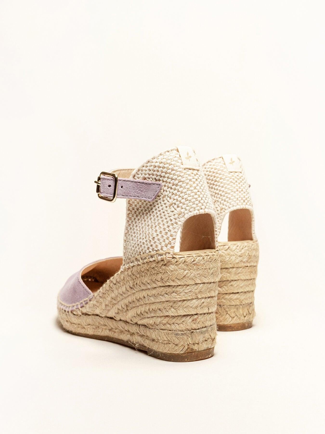 Jara Cuña 7 cm Ante Lila