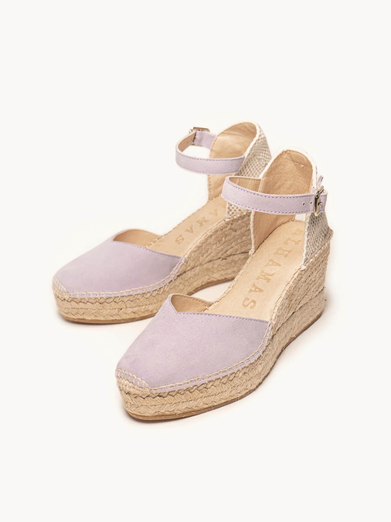 Jara Cuña 8 cm Ante Lila