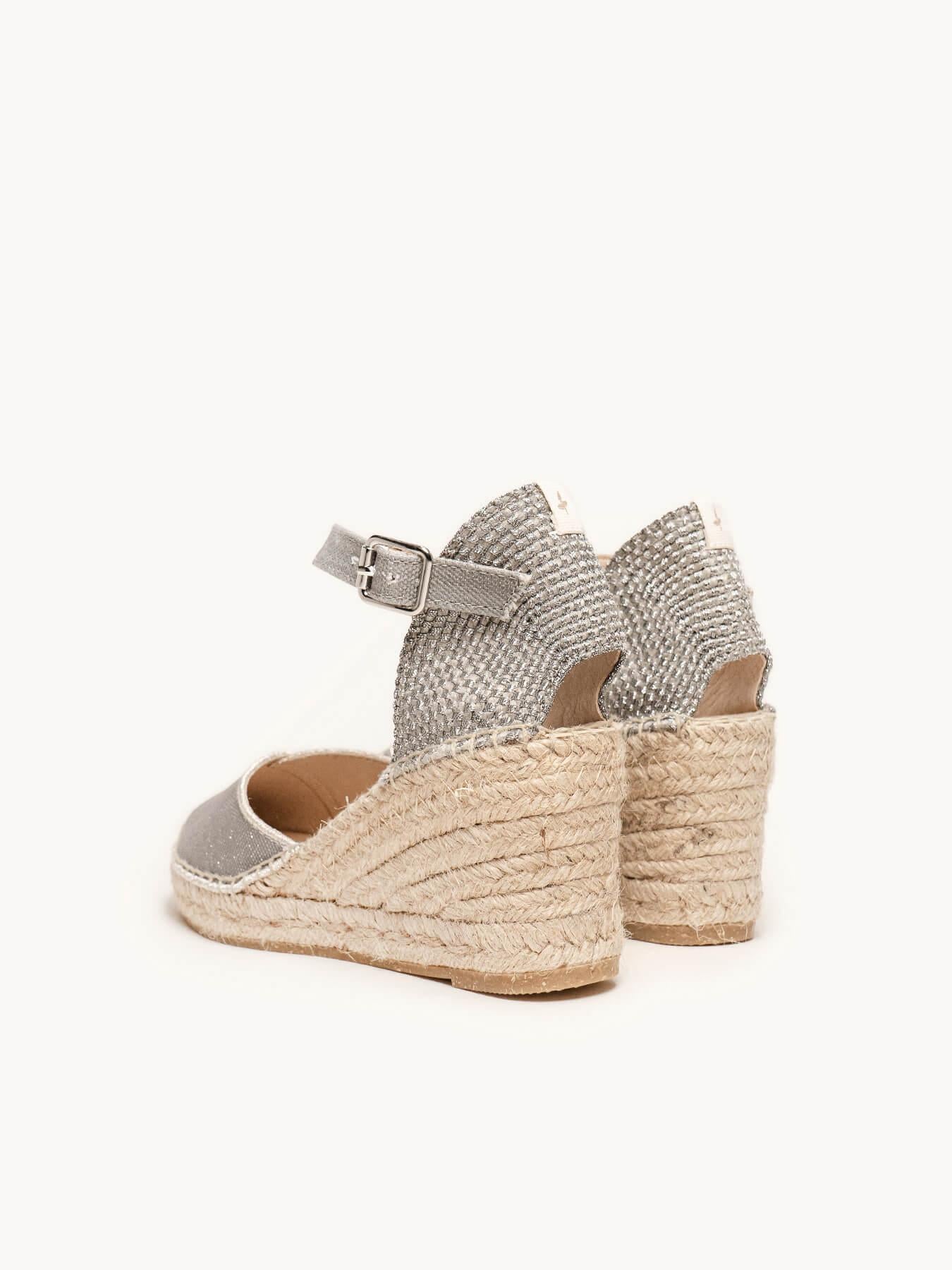 Jara Cuña 7 cm Lona Azul Jeans