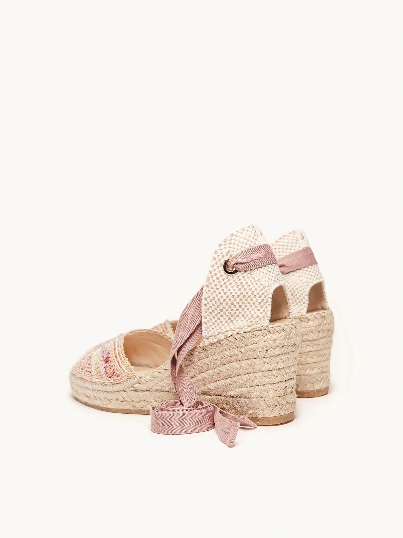 Lirio Cuña Media Rafia Rosa Claro