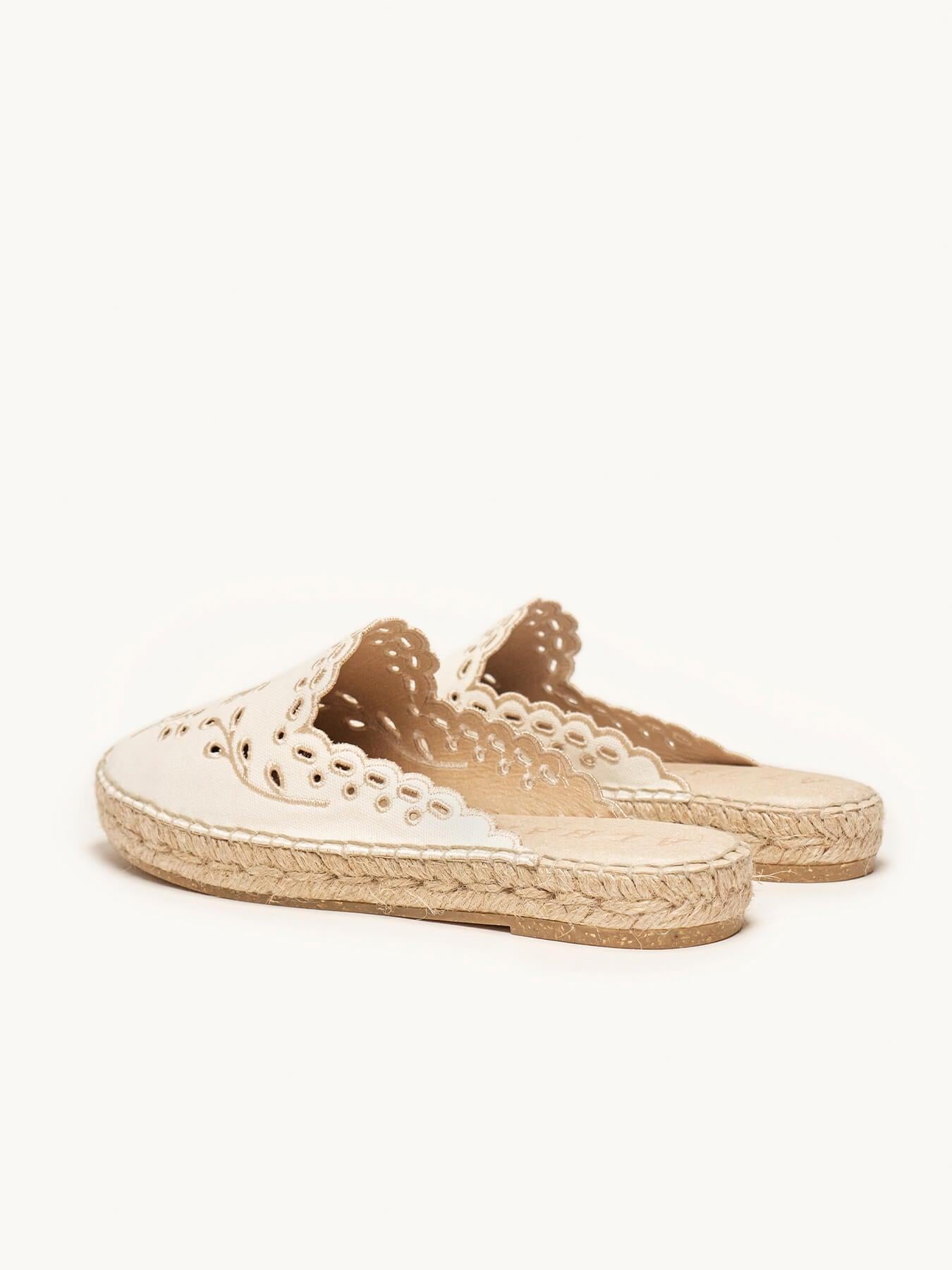 Loto Lona Bordada Crudo