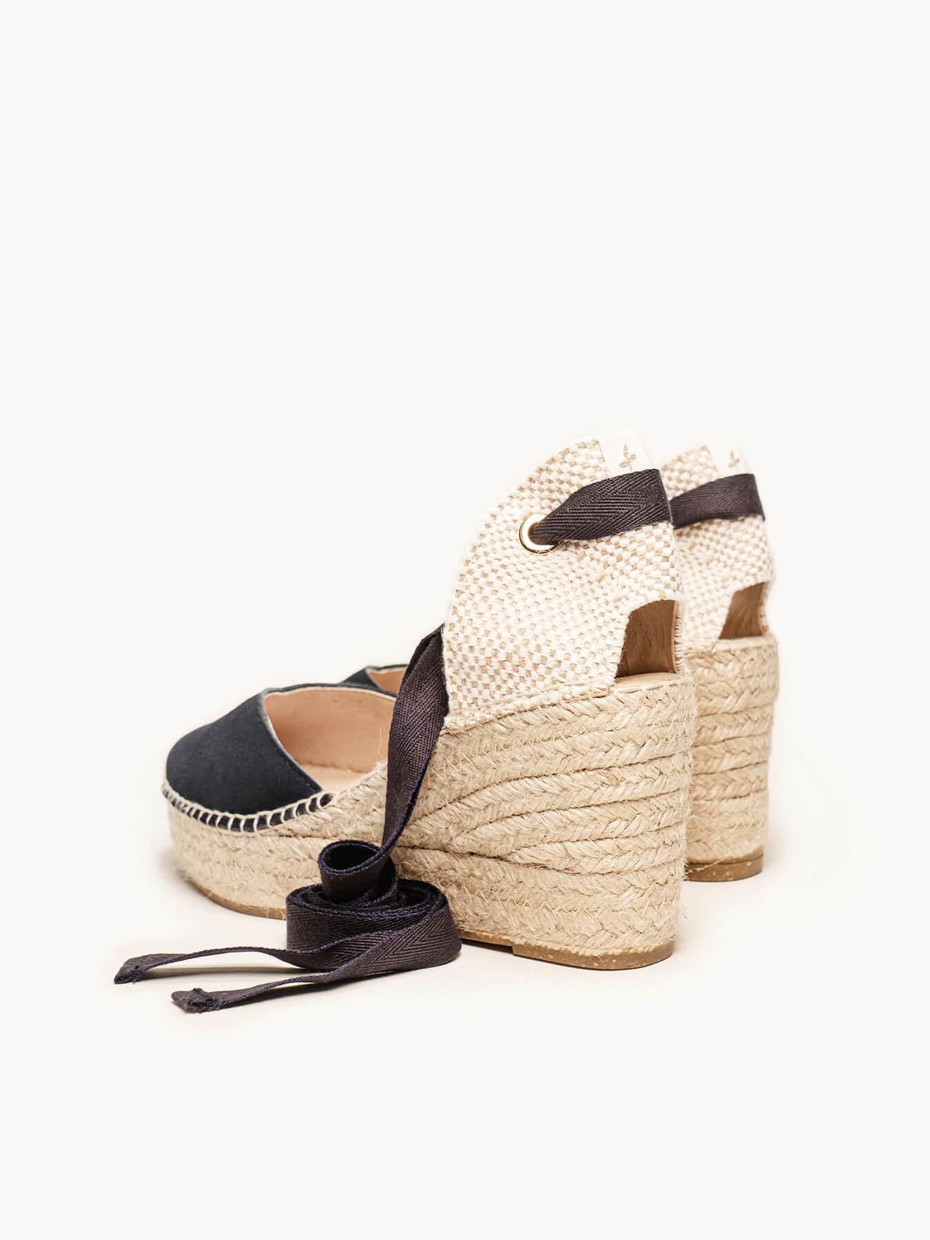 Romero Cuña Media Plataforma Ante Azul Marino