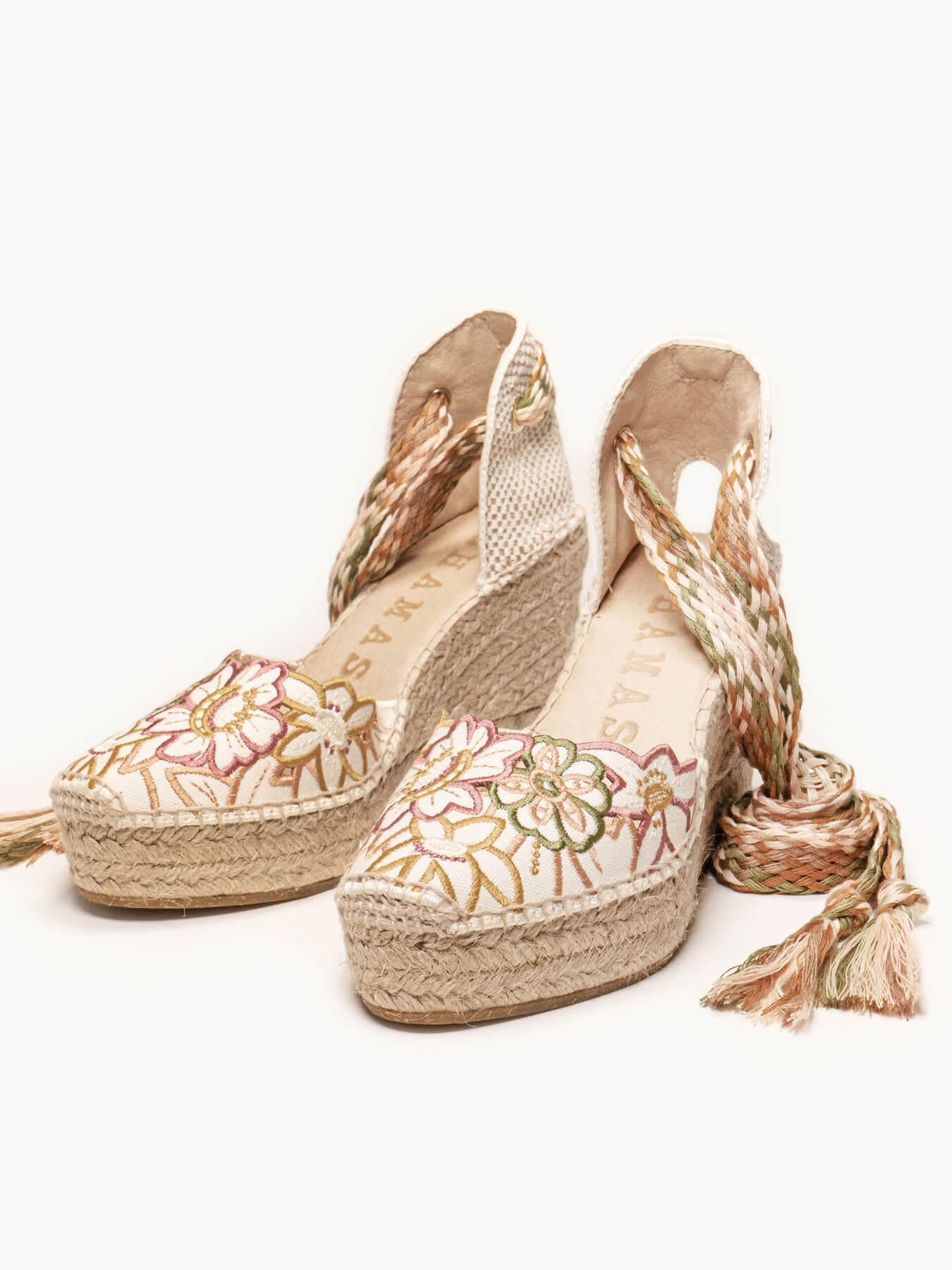 Romero Cuña Alta Bordado Silvestre Rosa