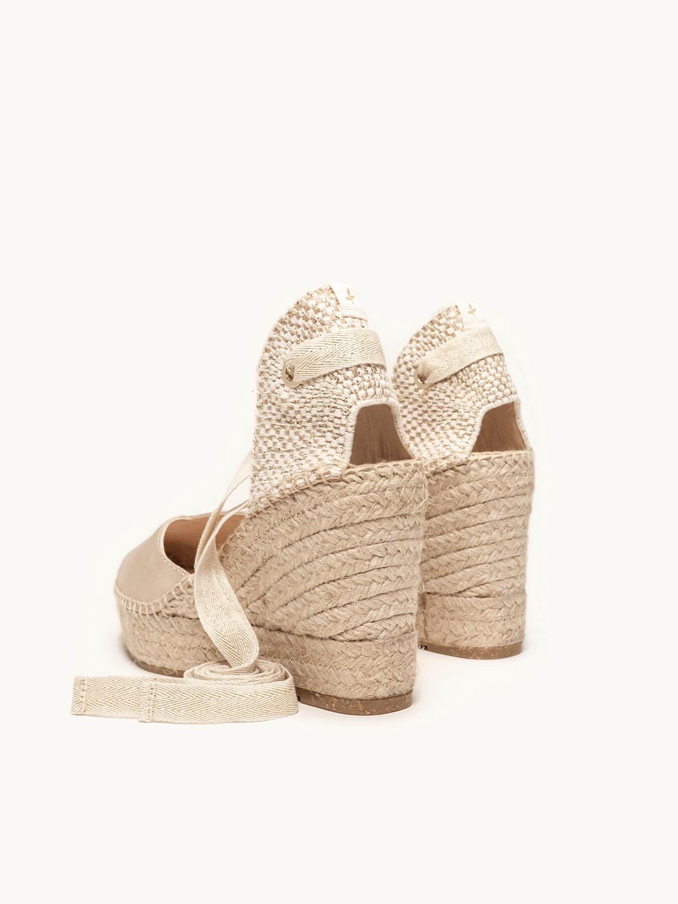 Romero Cuña Alta Ante Metal Oro