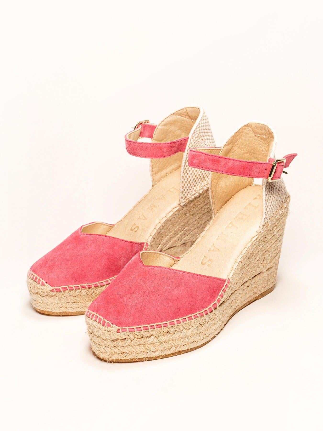 Jara Cuña 10 cm Ante Rosa Fucsia