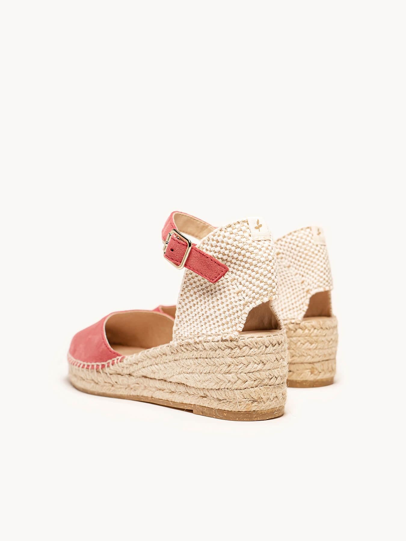 Jara Cuña 5 cm Ante Rosa Oscuro