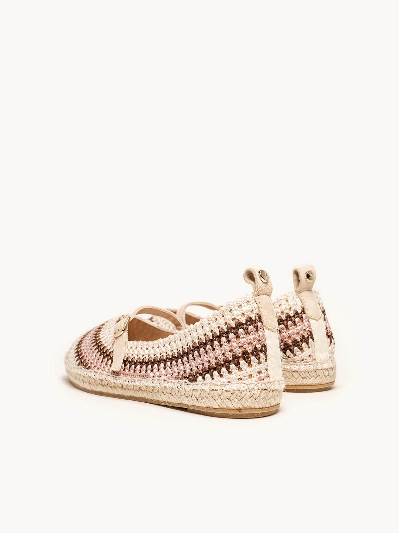 Campanilla Crochet Rayas Crudo