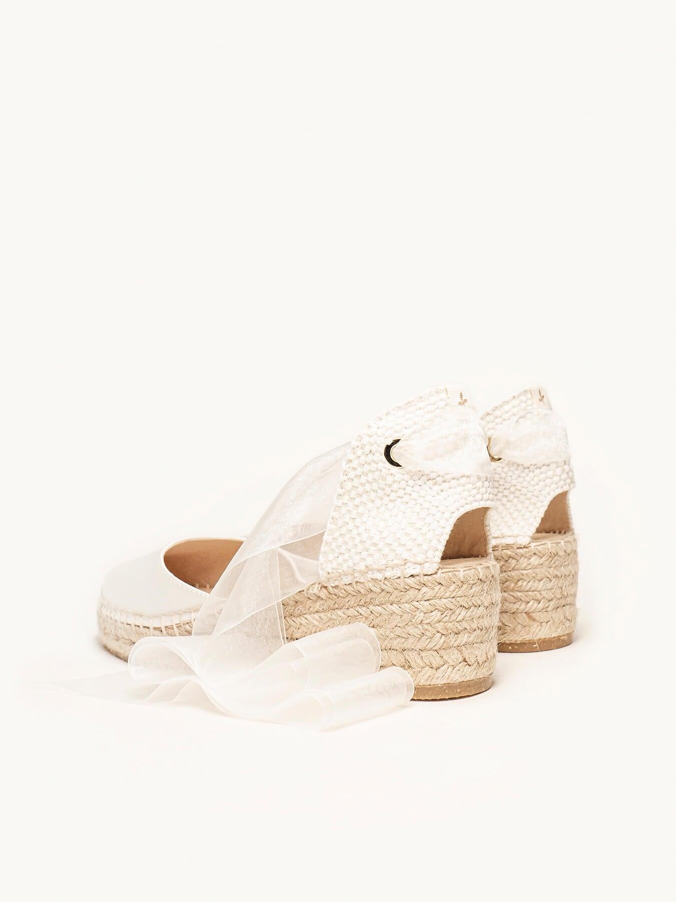 Cala Cuña 5 cm Raso Blanco