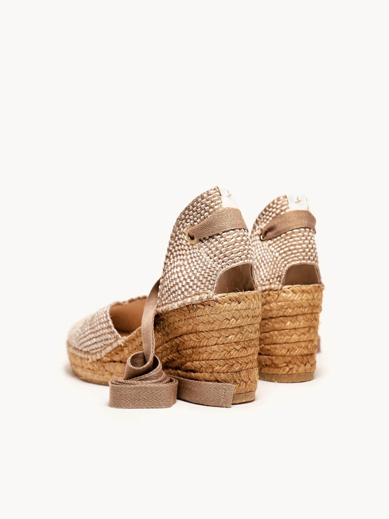 Romero Cuña 7 cm Trenzado Taupe