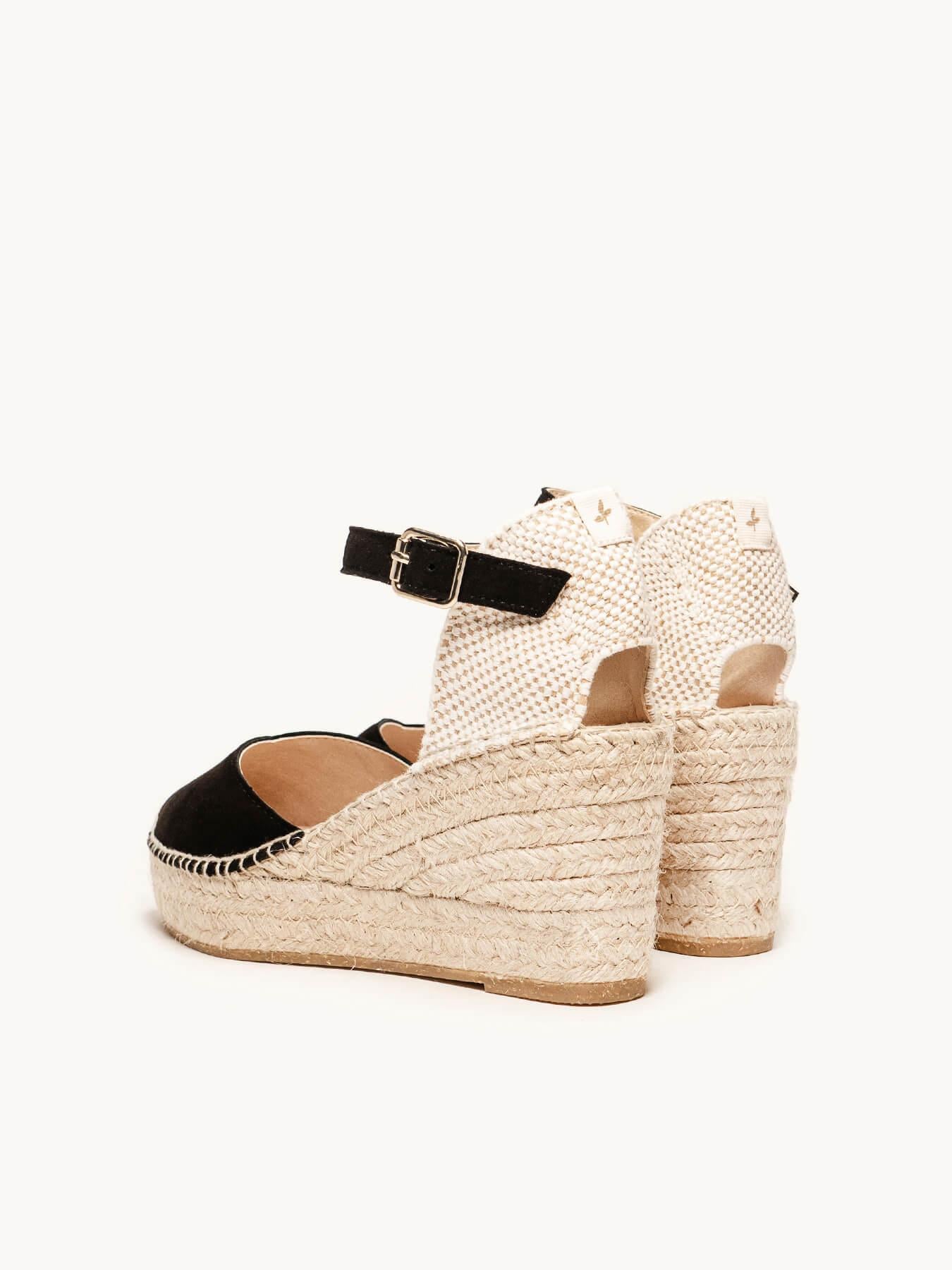 Jara Cuña 8 cm Ante Negro