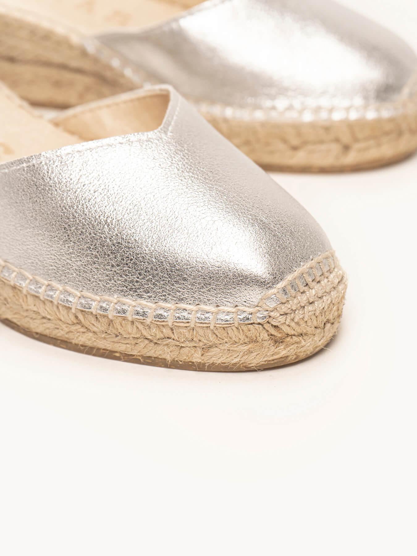 Jara Cuña Baja Ante Metal Plata