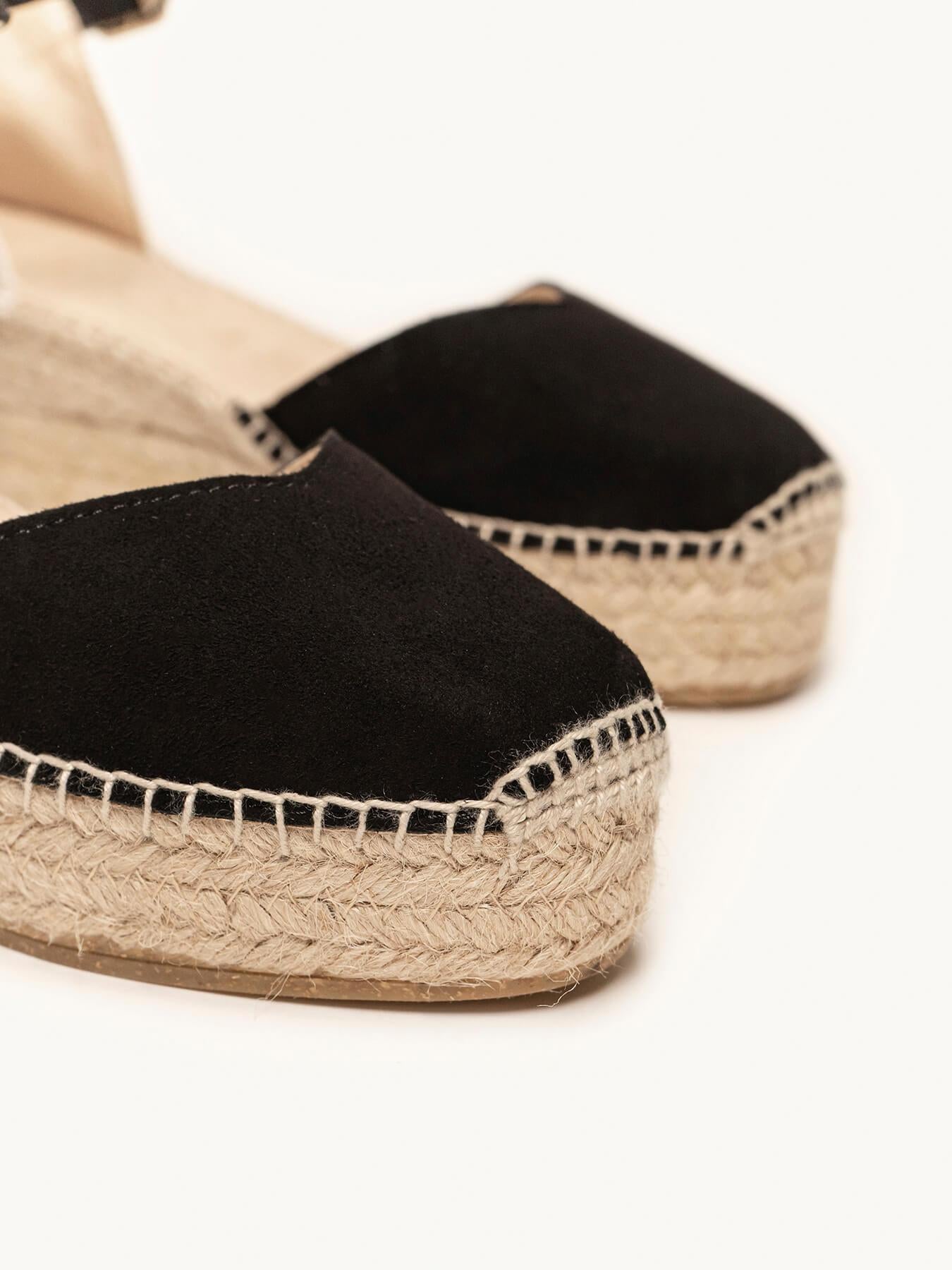 Jara Cuña 6 cm Ante Negro