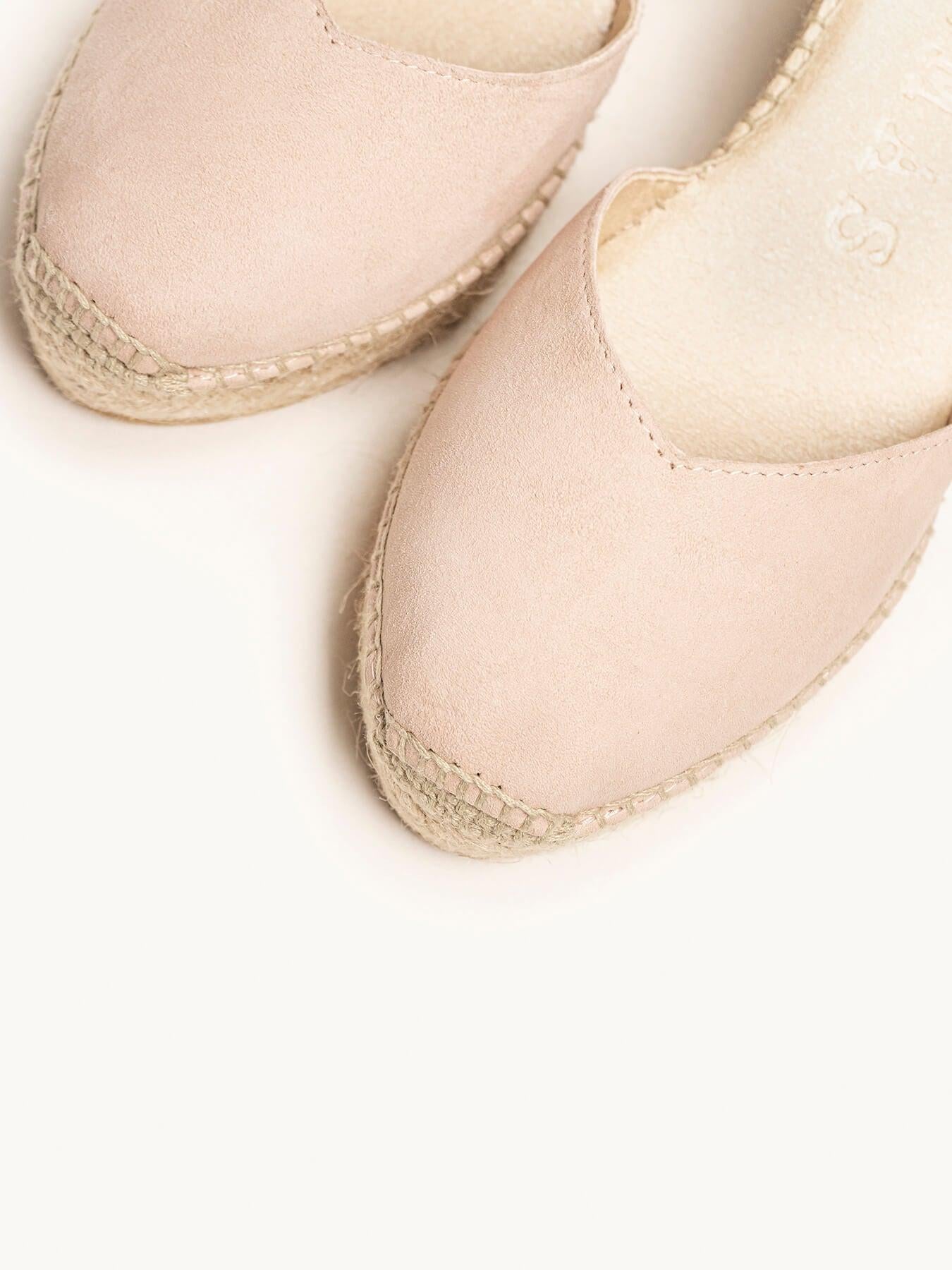 Jara Cuña 8 cm Ante Rosa Claro