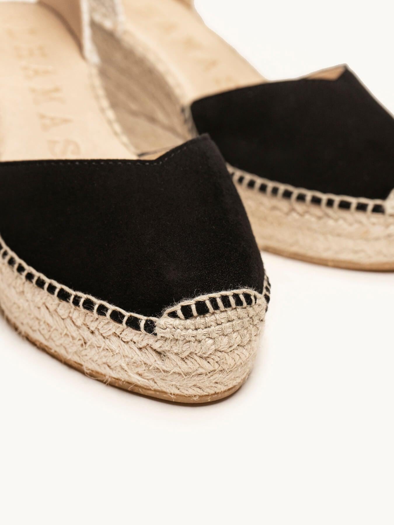 Jara Cuña 8 cm Ante Negro