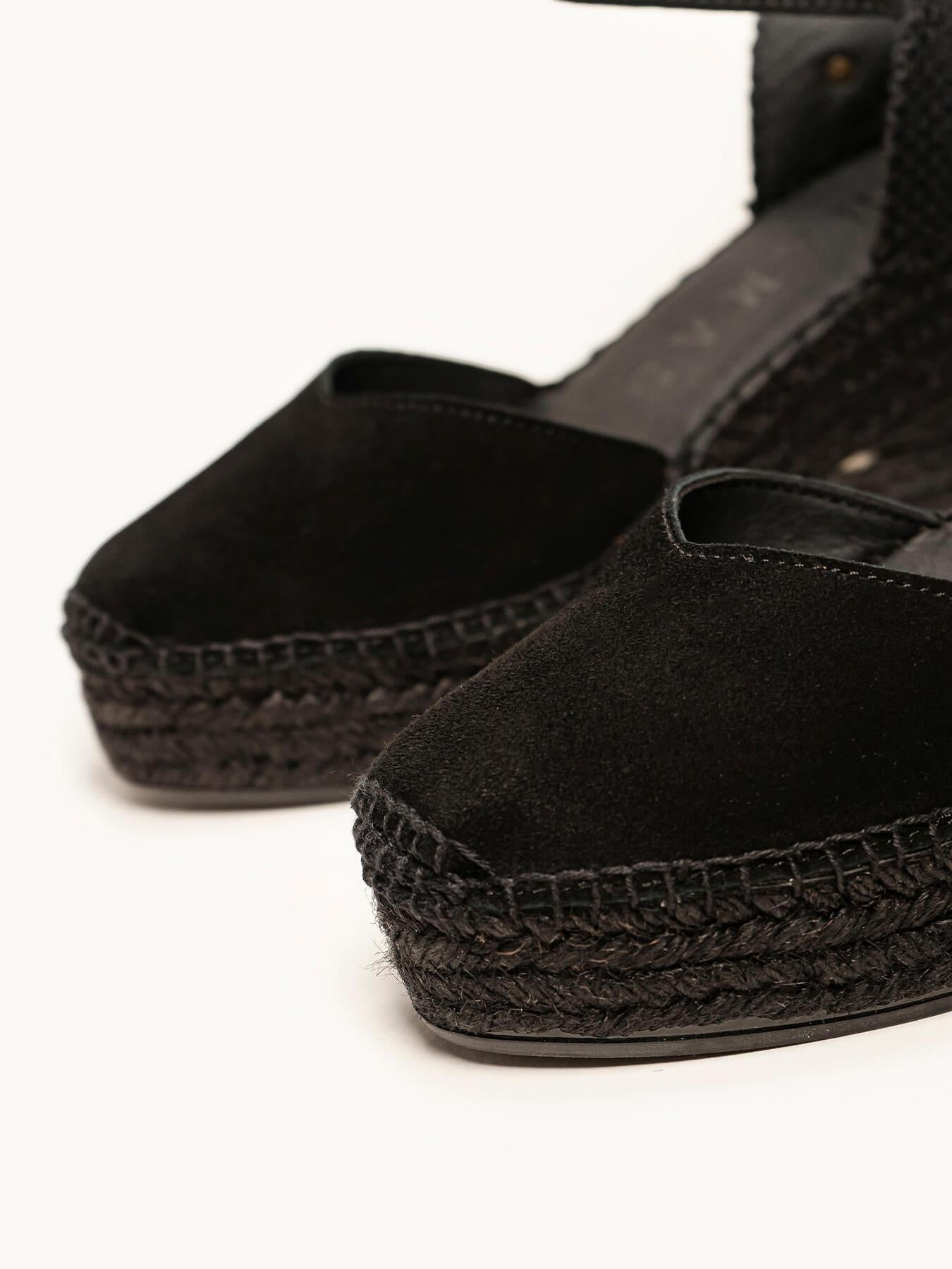 Jara Cuña 8 cm Ante Negro
