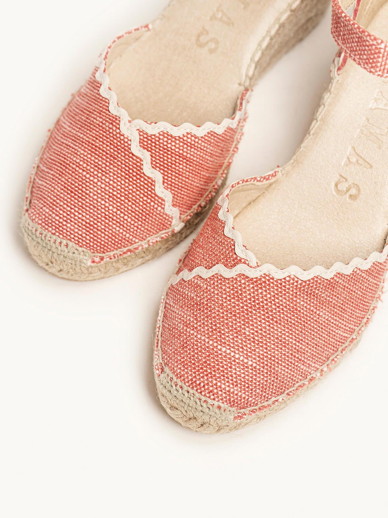 Jara Cuña 7 cm Lino Rojo