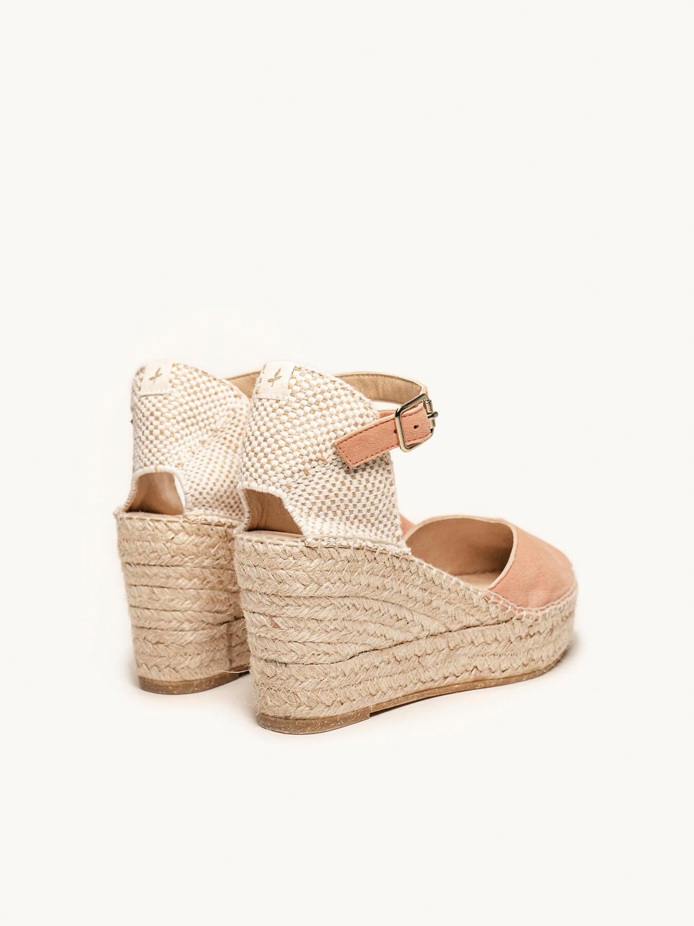 Jara Cuña 8 cm Ante Naranja Claro