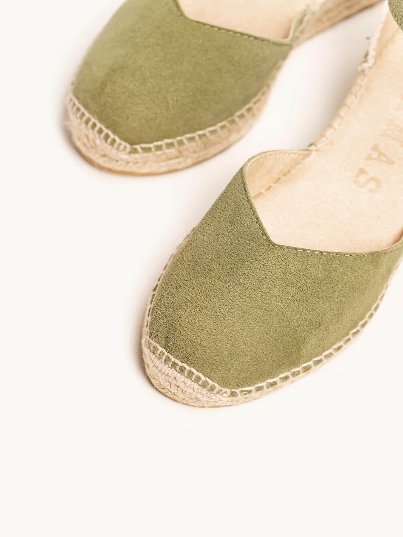 Jara Cuña 5 cm Ante Verde Kaki