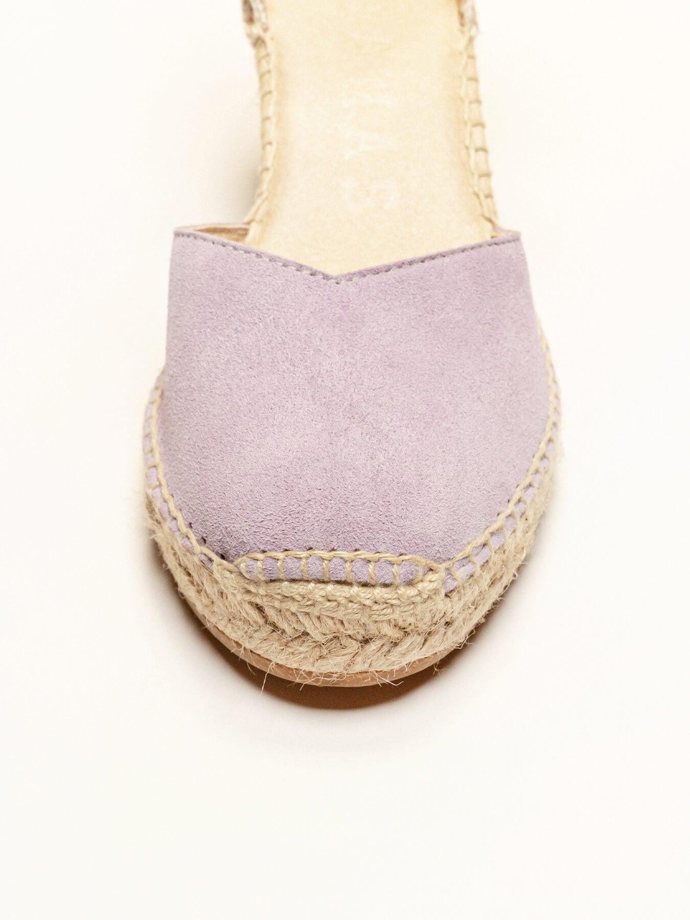 Jara Cuña 7 cm Ante Lila