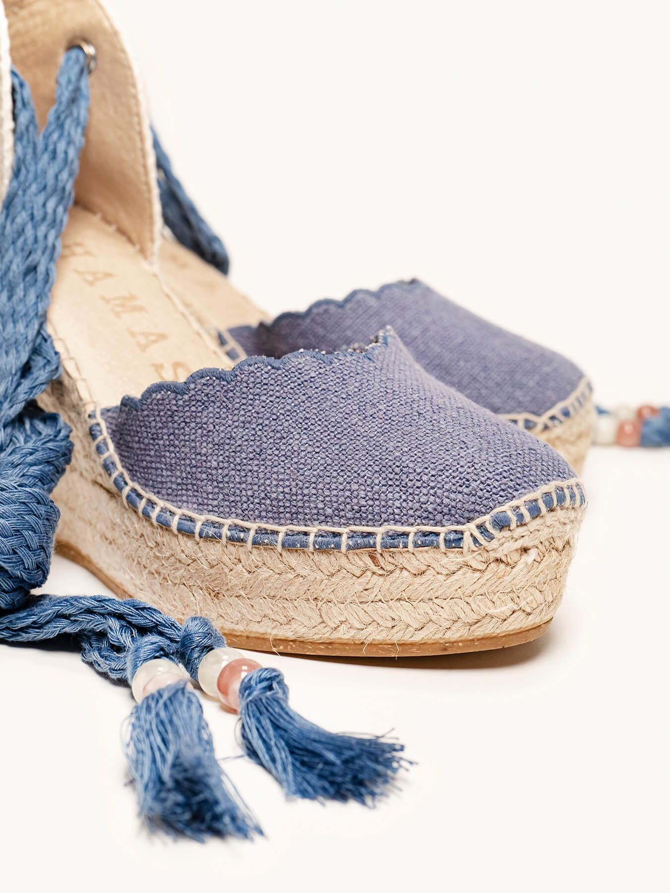 Romero Cuña 10 cm Lino Azul Jeans